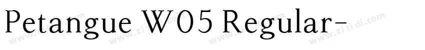 Petangue W05 Regular字体转换